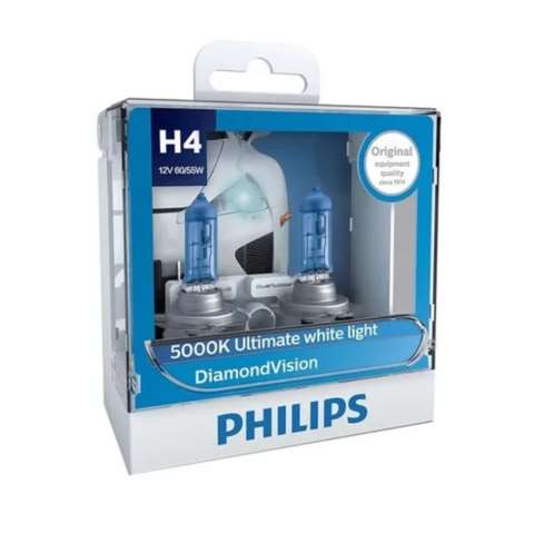 PHI12342DV - LAMPADA PHILIPS H4 12V 55W DIAMOND VISION