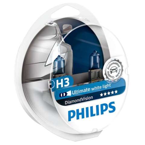 PHIH3DIAMOND - LAMPADA PHILIPS H3 12V 55W DIAMOND VISION